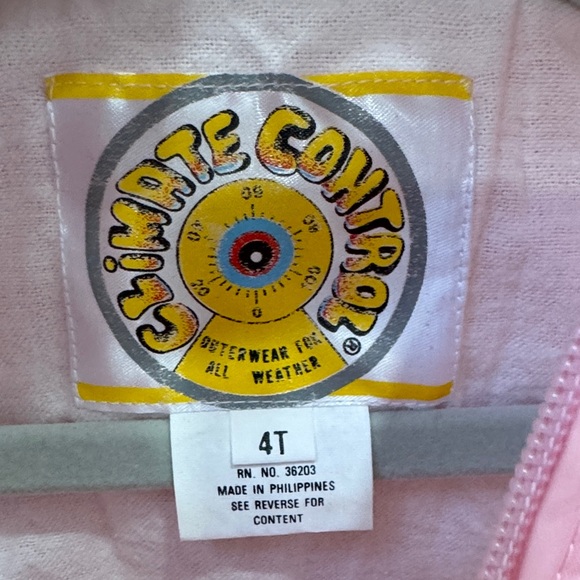 Vintage 80s Pink Climate Control Pink Jacket Heart Bow Design Hoodie - Picture 5 of 8